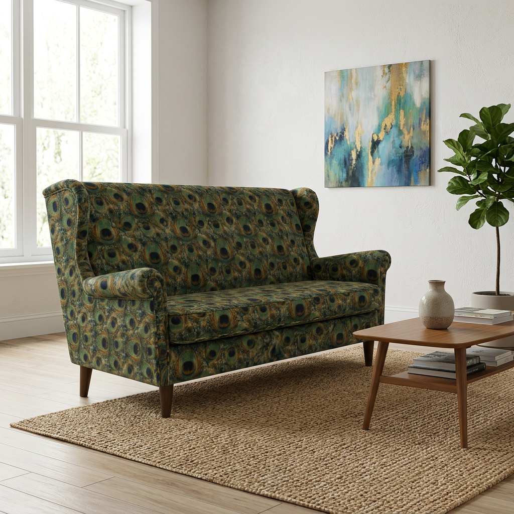 Wersalka Uszak butelkowa zieleń elegancka nowoczesna spani Ari Family Meble — komfort