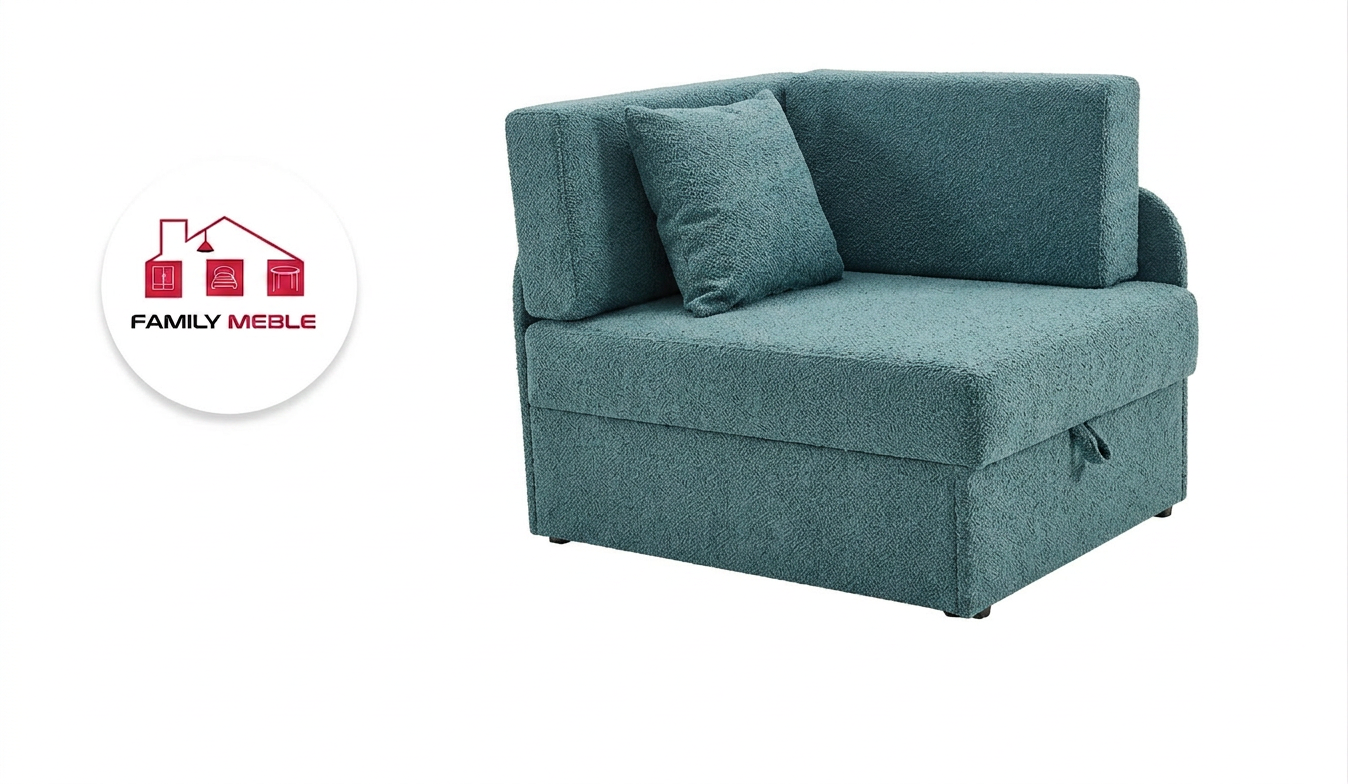 Family Meble — Łóżko dziecięce sofa kanapa rozkładana poj Denis niebieski Family Meble