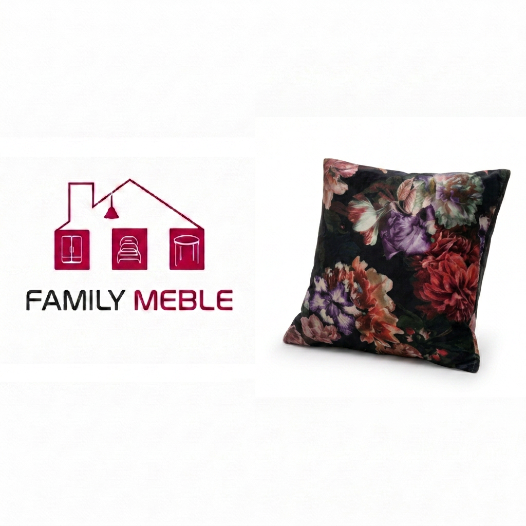 Family Meble — Poduszka dekoracyjna jasiek 45 x 45 poszewka welur Family Meble