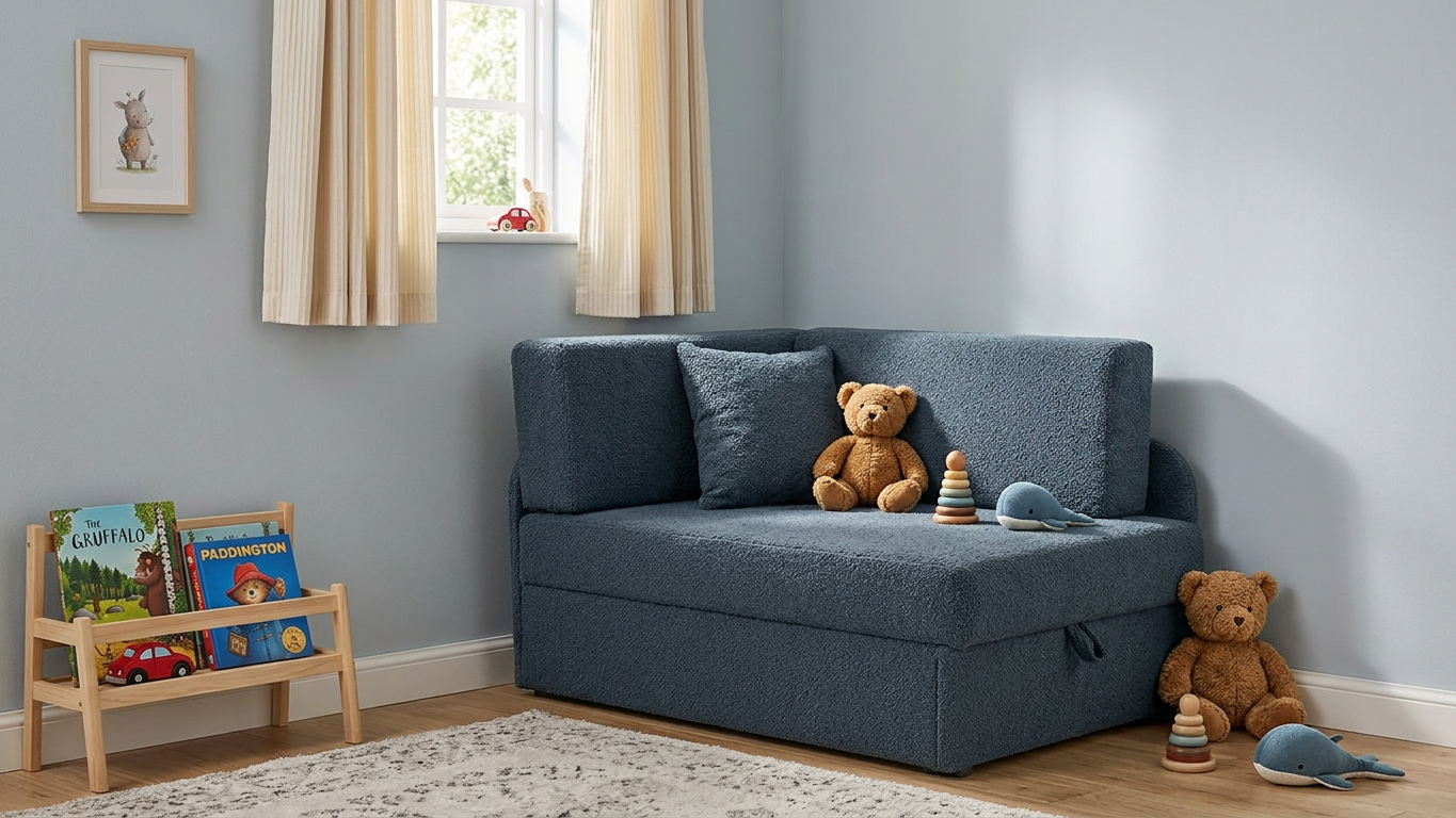 Łóżko dziecięce sofa kanapa granatowy dla chłopczyka Denis Family Meble — komfort