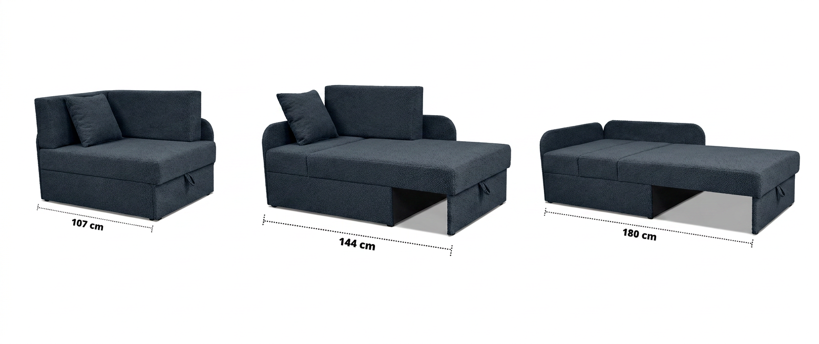 Łóżko dziecięce sofa kanapa granatowy dla chłopczyka Denis Family Meble — widoki produktu